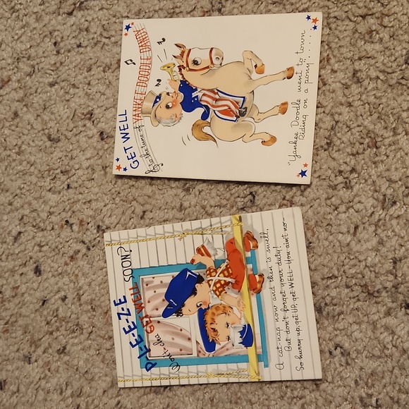 Lot of 7 Vintage Get Well Greeting Cards Rust Craft 30's & 40's - Picture 13 of 14